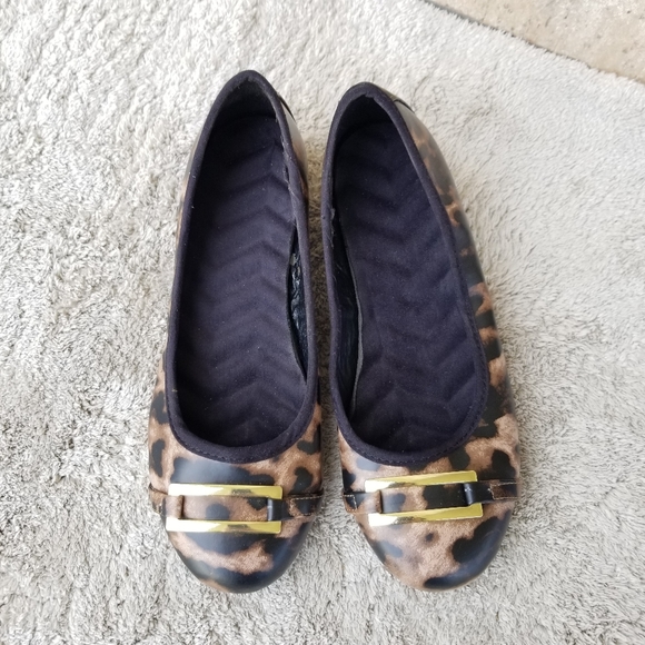 MARK by AVON Black Leopard Pattern Ballet Flats (Womens 8) - Picture 4 of 10